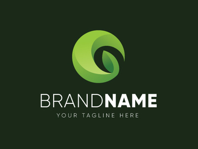 G-Leaves Logo youthful organic letter logogram green g leaves nature swoosh gradient modern identity company branding icon illustration simple design vector logo