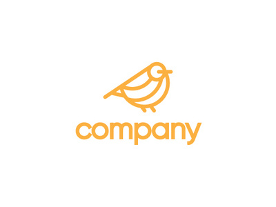 Orange Sparrow Logo animals app birds branding company design elegant fp93 geometric icon identity lineart logo luxury modern nature simple sophisticated sparrow vector