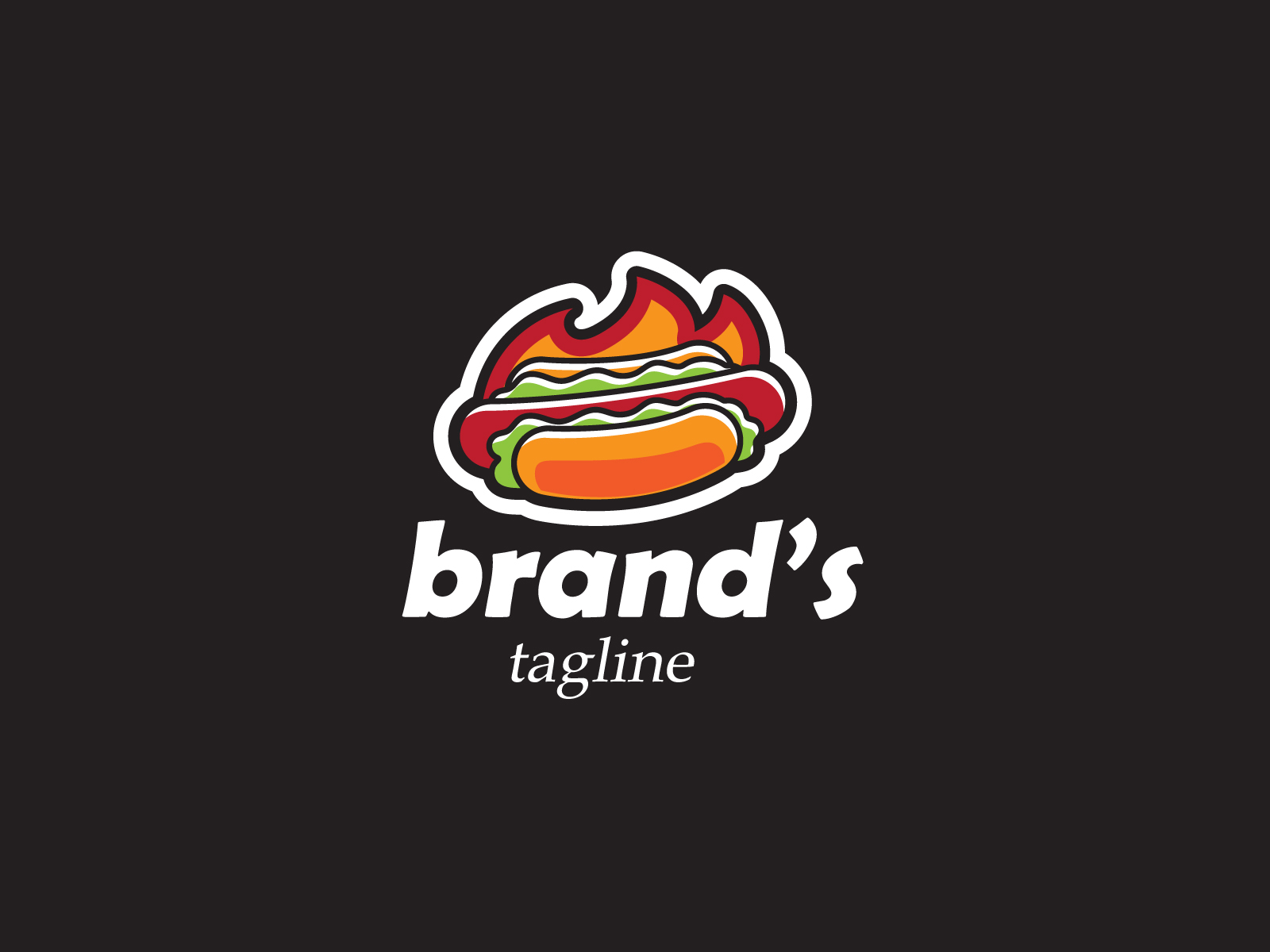 Burning Hotdog Logo by Fauzan Aputra on Dribbble