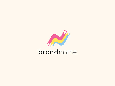 N Paint Logo branding brush colors company design home house identity interior letter logo modern paint pastel retro room simple vector vintage