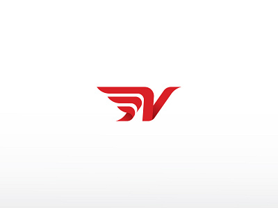 N Wings Logo animal app bird branding company design gradient icon identity letter logo modern red simple ui ux vector white wings