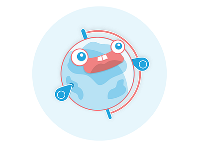 Snapask Trophy - Globe app character design elements graphic illustration monster