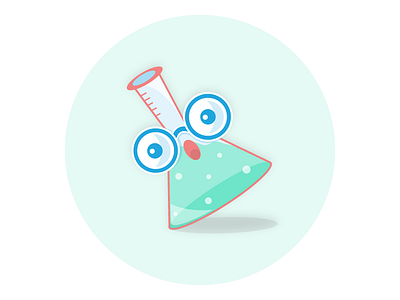 Snapask Trophy - Beaker app character design elements graphic illustration monster