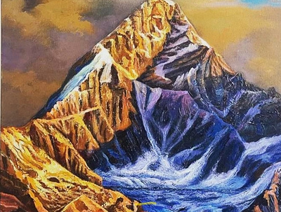The Himalaya at sunrise acrylic art canvas fine art landscape painting