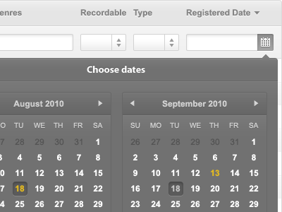Admin System Calendar calendar date form input field multi date multi date