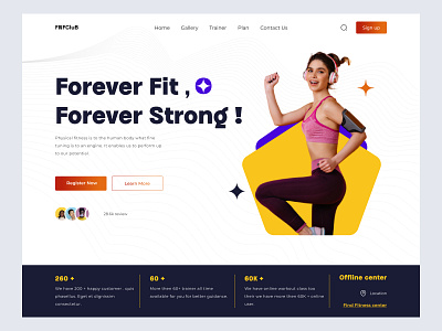 Fitness Website fitness fitnesswebsite gym gymwebsite herosection homepage landingpage ui uidesign ux