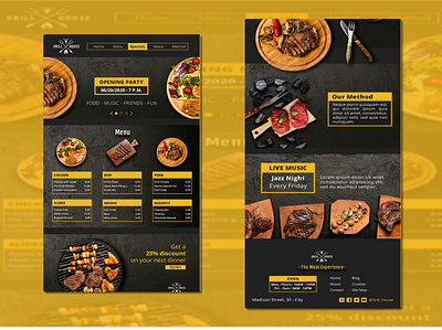 Restuarant Website | Website UI Design colorpallete design typography ui ux webdesign website