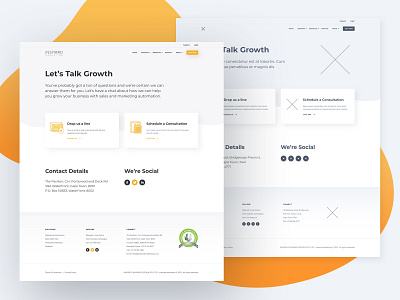 Contact Page design for Inspired Marketing contact page design inbound marketing prototype ui ux web website wireframe