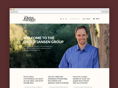 Dieter Jansen Group Website Redesign agency work business coach creative direction ui ux web design website