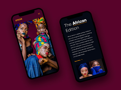 The African Edition - Mobile africa african app design design exploration fashion magazine typography ui ux web web app