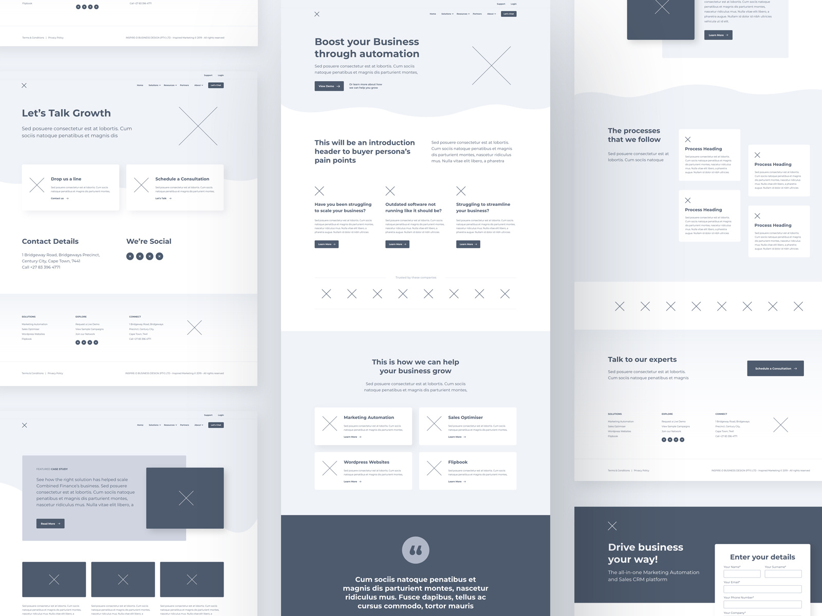 IM Marketing Website Wireframe by Robert Smart on Dribbble