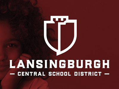 Lansingburgh Central School District one color logo rebrand school