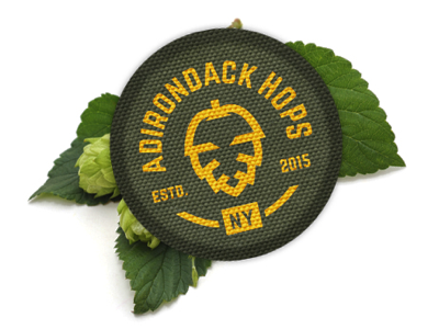 ADK HOPS logo beer hops icon logo