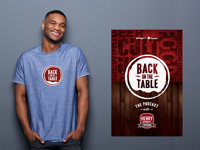 Back on the Table identity beer beverage brew craft logo podcast poster