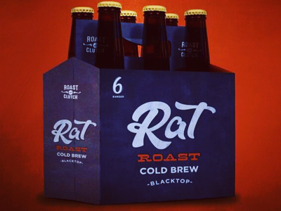Rat Roast 6 Banger beverage coffee cold brew package design packaging six pack