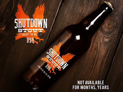 Shutdown Stout craft concept beer craft brew label design packaging