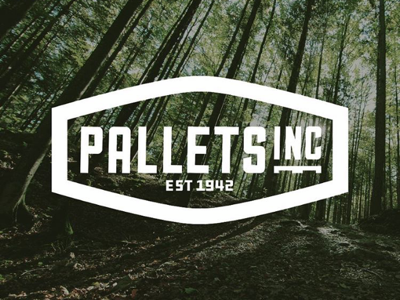 Pallets Inc logo badge brand branding design industry logo redesign