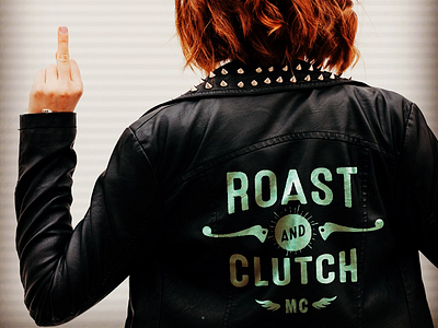 Roast & Clutch branding logo moto punk rocker typography