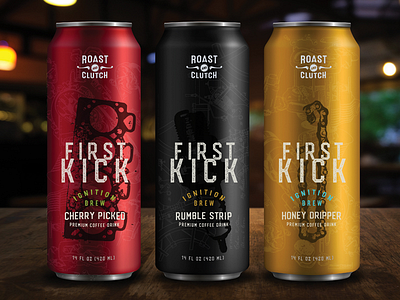 First Kick Cold Brew Design branding design packaging