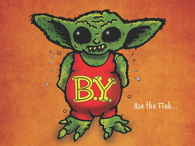 Baby Yoda Rat Fink baby yoda greasy illustration rat fink star wars yoda