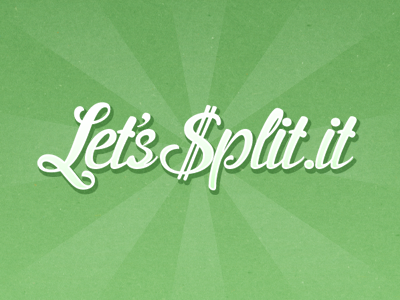 Lets Split It App Logo app branding logo typography web