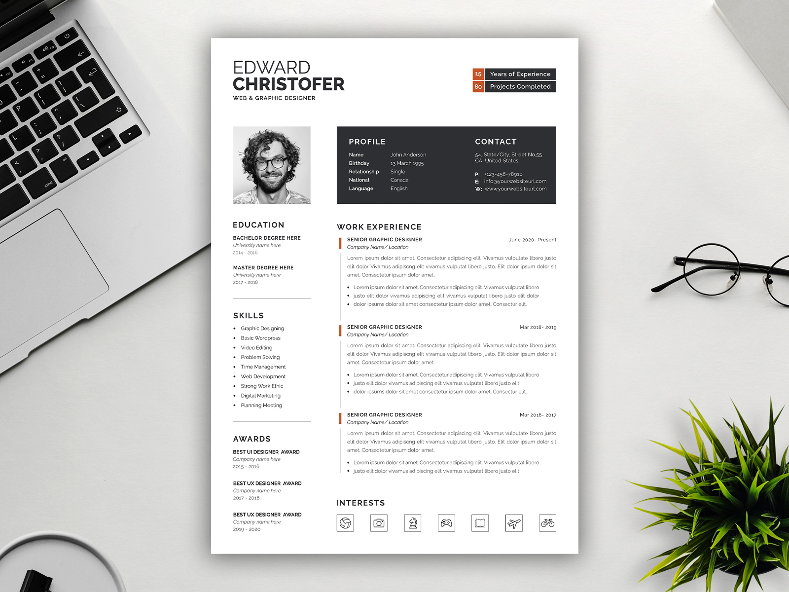 Resume Design by Abdul-Studio on Dribbble