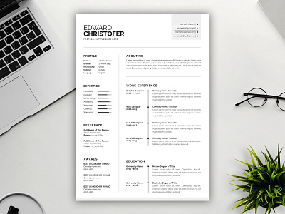 Resume cv cv template design designer resume job cv job resume resume template