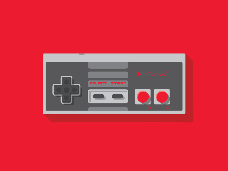 Nes Remote (B-A-B-A) animation console gaming gif nes remote vector