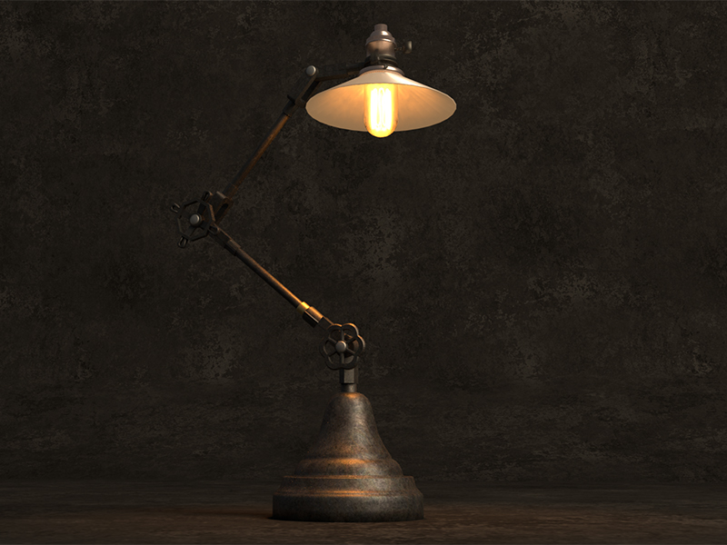 Vintage Desk Lamp By Flint Kuijkens On Dribbble   Lamp V11 