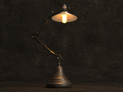 Vintage Desk Lamp 3d animation blender cycles desk lamp pixar render vintage