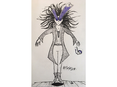 Day 3 - Poison brush drawing inkt inktober inktober2017 pen poison witch