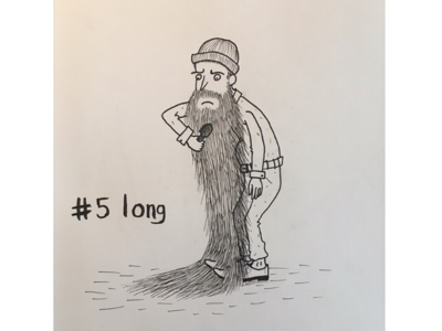 Day 5 - Long beard brush hipster inktober inktober2017 long pen