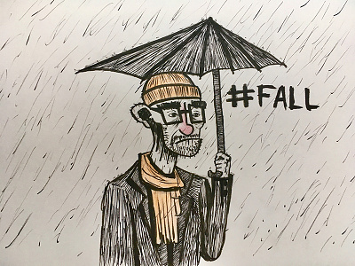 Day 28 - Fall brush drawings ink inktank inktober inktober2017 pen