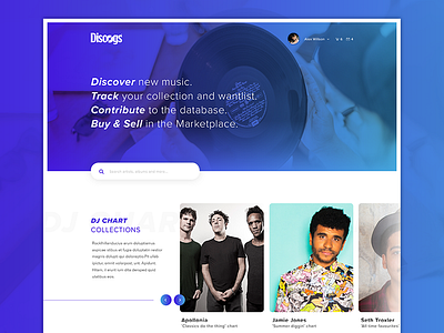 Daily UI 003 - Landing Page Discogs