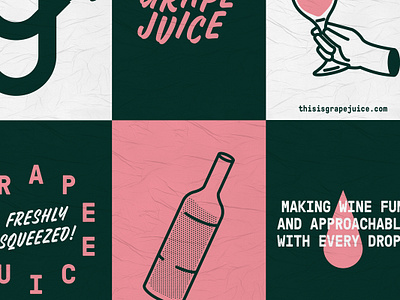 Grapejuice Posters design drawing graphic design illustration logo posterdesign wine branding