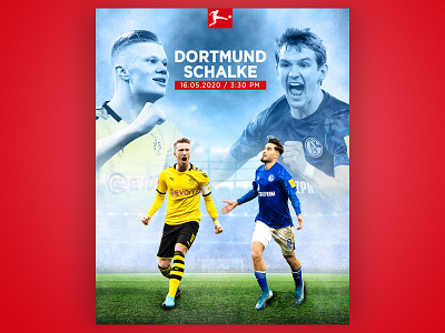 matchday bundesliga design dortmund matchday poster schalke soccer social media