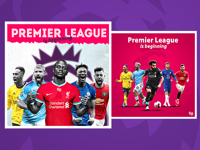 premier league is beginning design football gameday matchday poster premierleague soccer social media sports