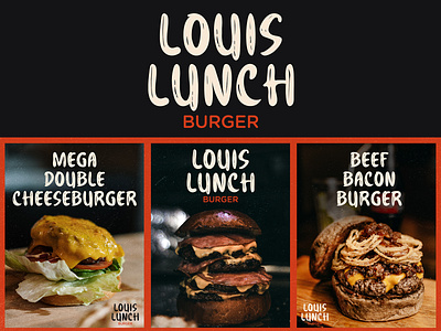 Louis Burger Branding burger design eat logo logo design poster restaurant social media