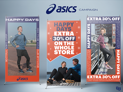 Asics / Campaign asics campaign happy poster run sports