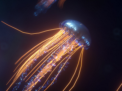 jellyfish c4d design oc