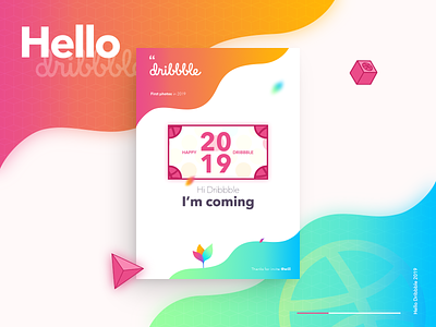 Hello Dribbble！ dribbble invites fullscreen intro hello dribbble ui ux webdesign