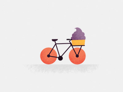 Yo on the go. basket bicycle bike frozen yoghurt ice cream ride