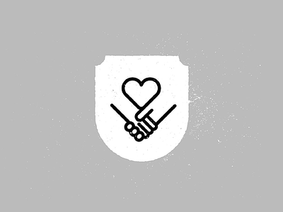 Care Crest care program crest heart holding hands love monogram parents shield texture