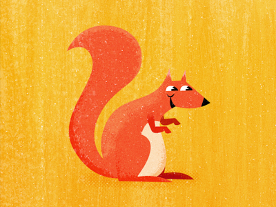 Cheeky Squirrel illustration paint squirrel texture