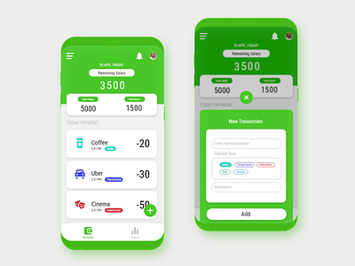 Salary Tracking App ui app ui ux