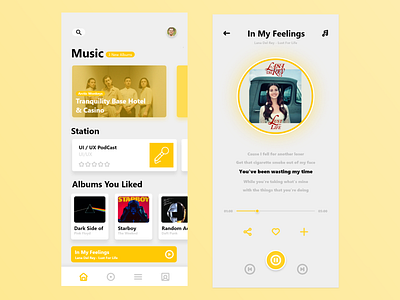 Music App UI app design minimal music ui ux