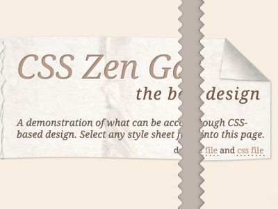 my first css zen garden css zen garden droid serif embossed paper vintage