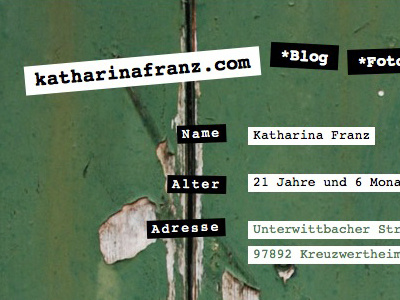 katharinafranz.com courier css3 green transform wood xhtml