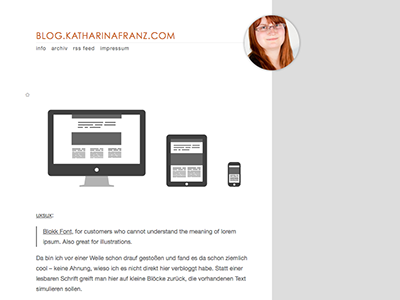 blog.katharinafranz.com blog design layout tumblr