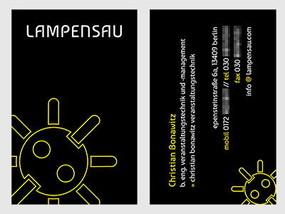 business card: lampensau business card card vcard